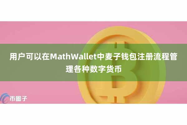 用户可以在MathWallet中麦子钱包注册流程管理各种数字货币