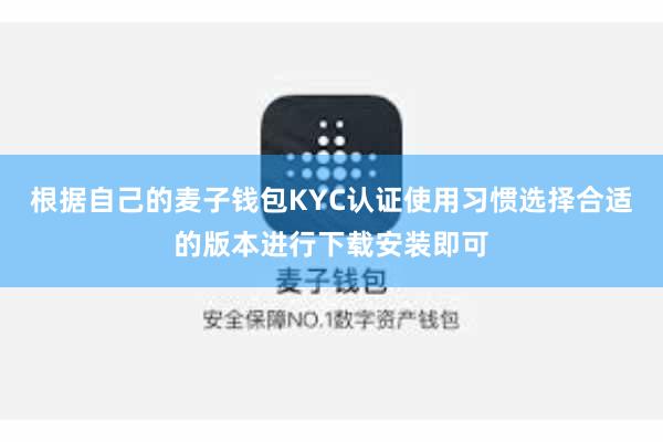 根据自己的麦子钱包KYC认证使用习惯选择合适的版本进行下载安装即可